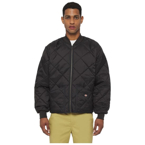 Dickies Diamond Heren Zwarte Gequilt Jacket - Image 1