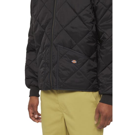 Dickies Diamond Heren Zwarte Gequilt Jacket - Image 6