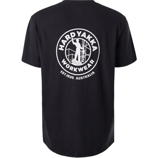 Hard Yakka Heritage Icon Katoenen Zwart T-Shirt voor Mannen - Image 2