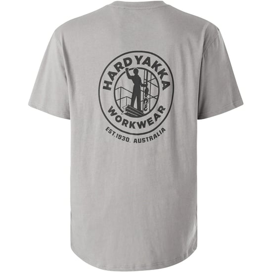 Hard Yakka Heritage Icon Katoenen Grijze T-Shirt voor Heren - Image 2