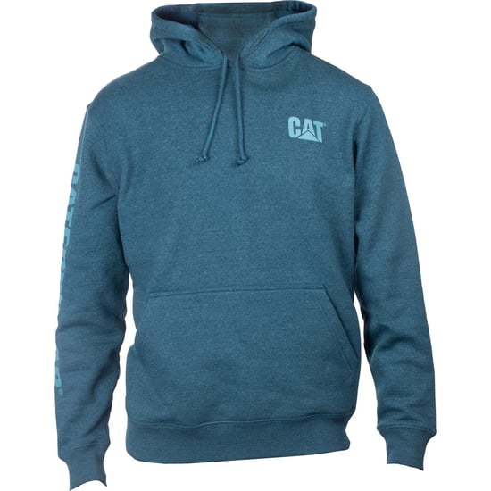 Caterpillar Merkenbanner Katoenen Mannen Blauw Hoodie Sweatshirt - Image 4