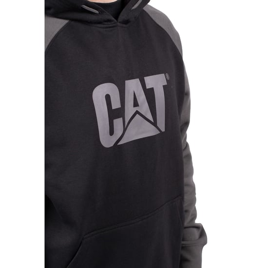 Caterpillar Raglan Katoenen Zwarte Hoodie voor Mannen - Image 6