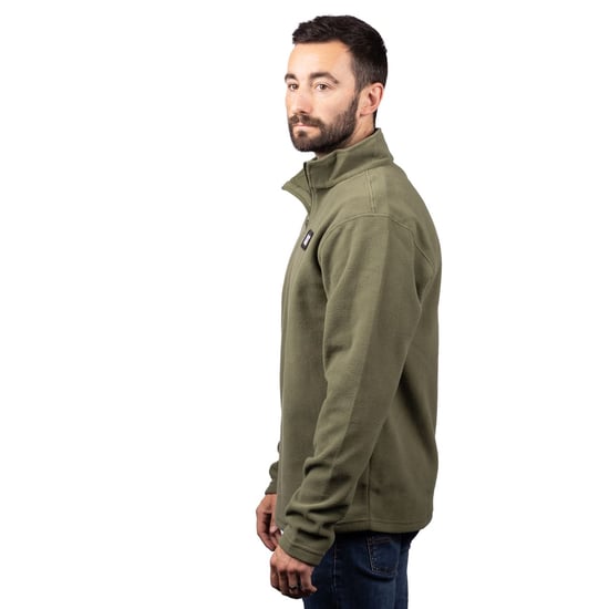 Caterpillar Cat Microfleece Half Rits Polyester Heren Groen Sweatshirt - Image 2