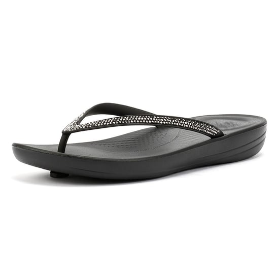FitFlop Iqushion Sparkle Rubberen Dames Zwarte Flip-Flops - Image 3
