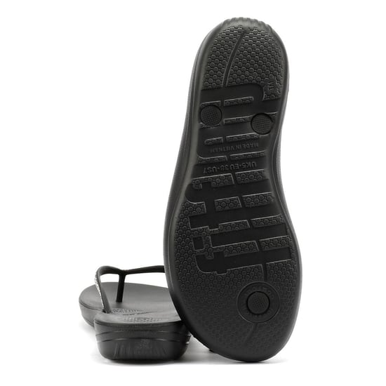 FitFlop Iqushion Sparkle Rubberen Dames Zwarte Flip-Flops - Image 4