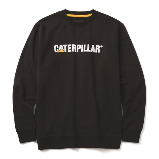 Caterpillar Middengewicht Crewneck Katoenen Mannen Zwarte Sweatshirt - Image 4
