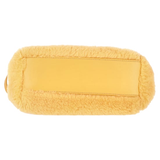 Fendi Mini Peekaboo Shearling Handbag in Yellow Sheepskin - Image 4
