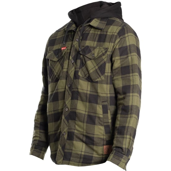 Hard Yakka Gequilted Flanellen Shacket Heren Groene Overhemdjas - Image 3