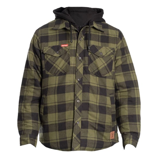 Hard Yakka Gequilted Flanellen Shacket Heren Groene Overhemdjas - Image 4