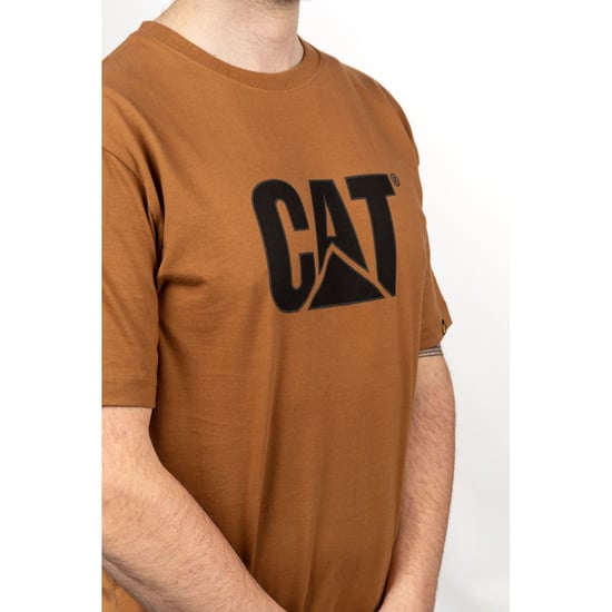 Caterpillar Merkenlogo Katoenen Heren Bronze T-Shirt - Image 6