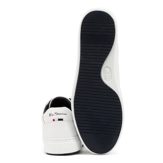 Ben Sherman Ace Cupsole Leren Witte Sneakers Voor Heren - Image 4