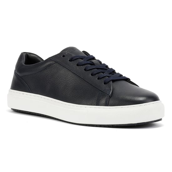 Ben Sherman Ace Cupsole Heren Blauwe Sneakers Van Leer - Image 2