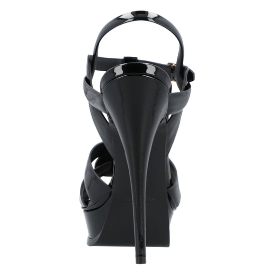 Saint Laurent Tribute Platform Sandalen In Patentleer Zwart - Image 3