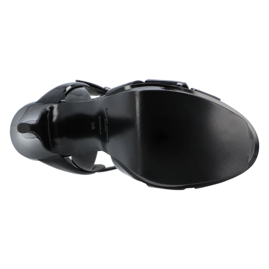 Saint Laurent Tribute Platform Sandalen In Patentleer Zwart - Image 4