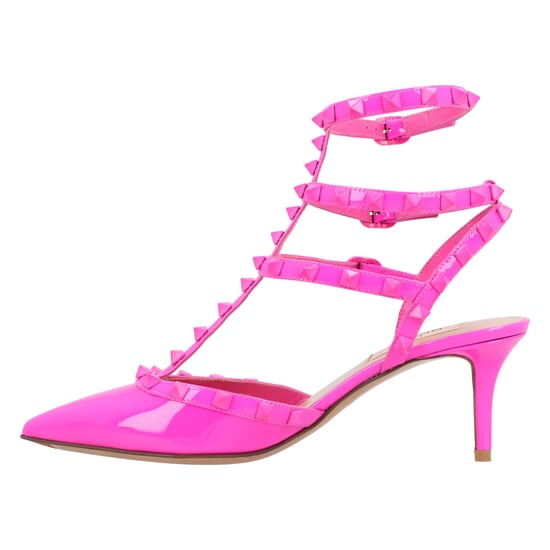 Valentino Calfskin Open Pumps Pink - Image 2