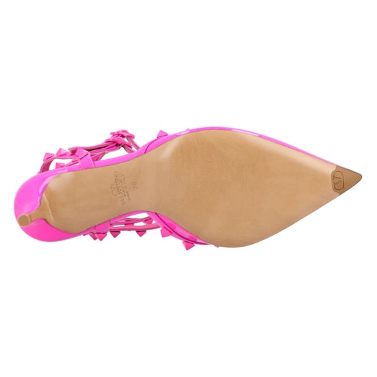 Valentino Calfskin Open Pumps Pink - Image 4