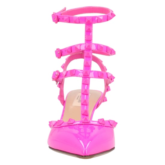 Valentino Calfskin Open Pumps Pink - Image 5