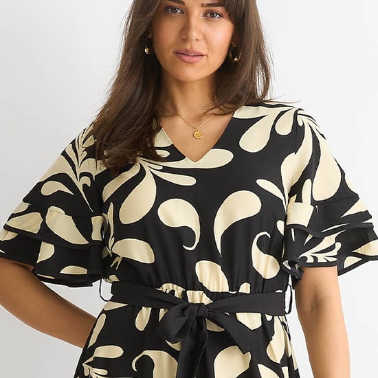 Florale V-hals Midi-jurk met Elastische Taille - Image 2