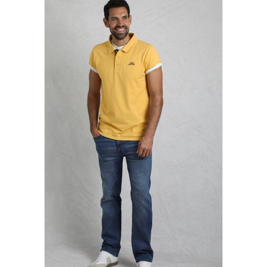 Weird Fish Heren Miles Pique Organic Poloshirt (Citroen) - Image 3