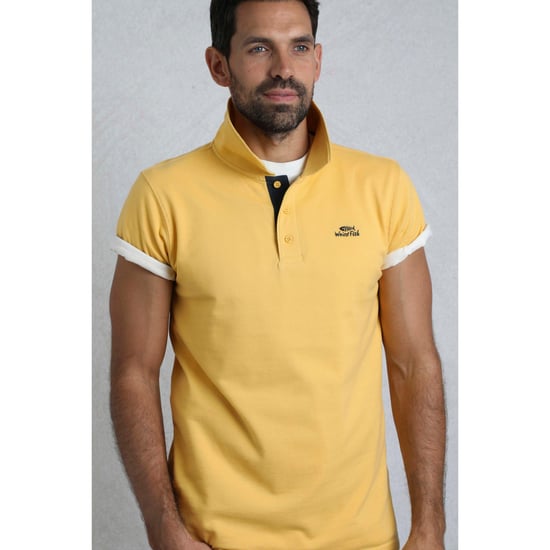Weird Fish Heren Miles Pique Organic Poloshirt (Citroen) - Image 6