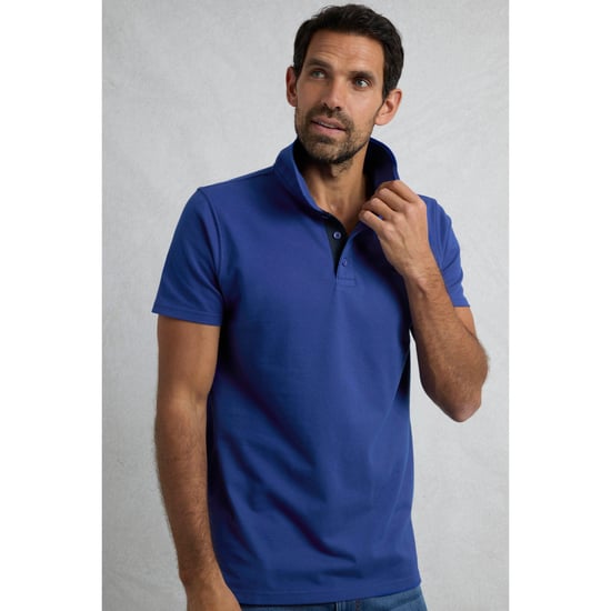 Weird Fish Heren Miles Pique Organic Poloshirt (Kobaltblauw) - Image 3