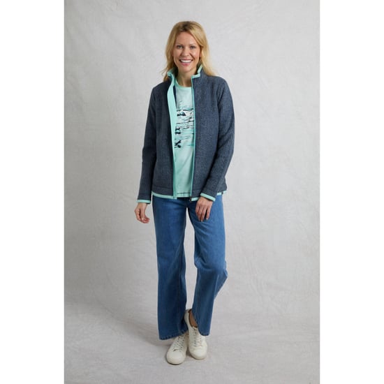 Weird Fish Dames/Dames Ariana Grid Eco Friendly Full Zip Fleecejack (Rijke marine) - Image 3