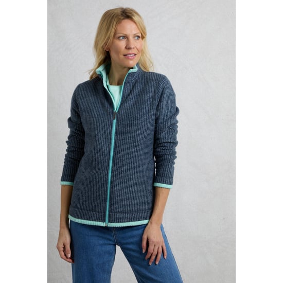 Weird Fish Dames/Dames Ariana Grid Eco Friendly Full Zip Fleecejack (Rijke marine) - Image 6