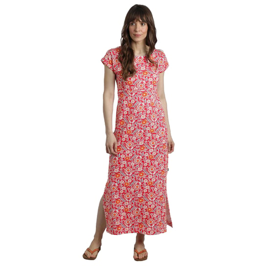 Weird Fish Dames/Dames Mirren Maxi Dress Met Overall Print (Tango rood) - Image 3