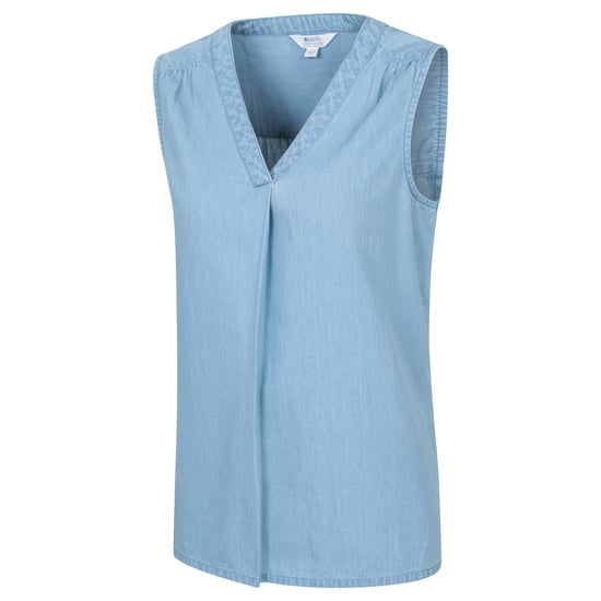 Mountain Warehouse Dames/Tussen Toscane Chambray Mouwloze Shirt (Lichtblauw) - Image 3