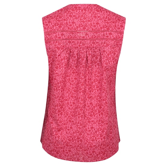 Mountain Warehouse Dames Petra Bloemenpatroon Mouwloze Shirt (Rood) - Image 2