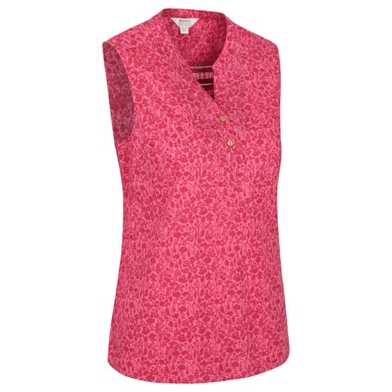 Mountain Warehouse Dames Petra Bloemenpatroon Mouwloze Shirt (Rood) - Image 3