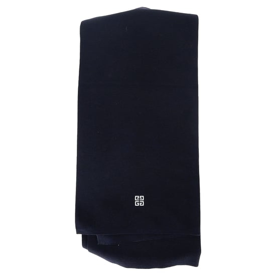 Givenchy Logo Sjaal in Navy Blauw Wol - Image 2