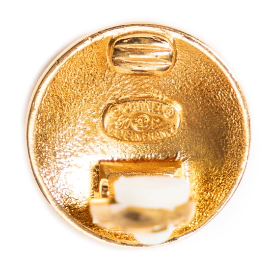 CC Crown Round Clip On Earrings  Oorbellen - Image 4