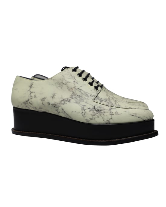 Opening Ceremony Eleanora Platform Oxfords in Marmerprint Leer - Image 1