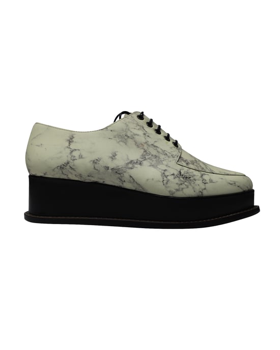 Opening Ceremony Eleanora Platform Oxfords in Marmerprint Leer - Image 3