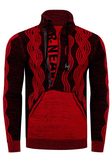 Trui met 1/2 rits in contrasterend design - Image 1