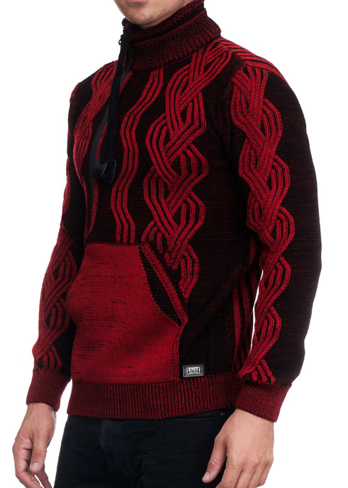 Trui met 1/2 rits in contrasterend design - Image 3