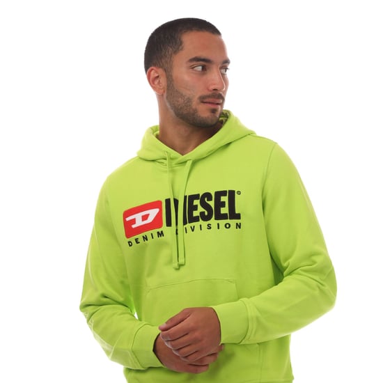 Men's Diesel S-Ginn-Hood-Div Hoodie in Green - Image 2