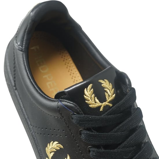 Fred Perry B4290 220 B721 Zwarte leren Tab leren sneakers - Image 4