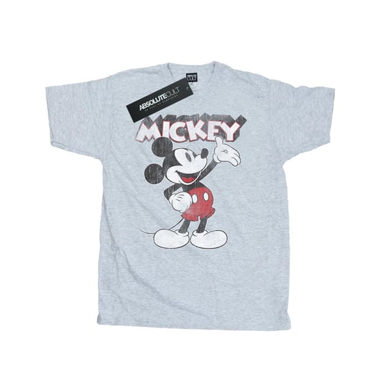 Disney Heren Mickey Mouse Presents T-Shirt (Sportgrijs) - Image 1