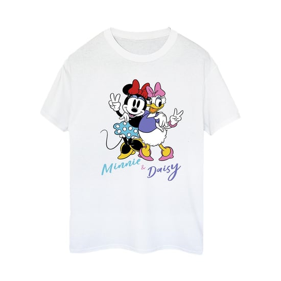 Disney Dames/Dames Minnie Mouse En Madeliefje Katoenen Vriendje T-shirt (Wit) - Image 1