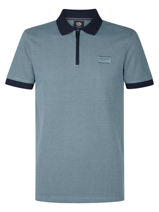 Petrol Industries - Heren Polo met Rits Keyline - Blauw - Image 1