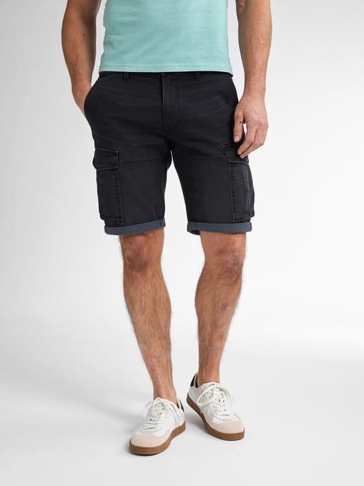 Petrol Industries - Heren Torino Cargo Short Denim Zephyr - Zwart - Image 1