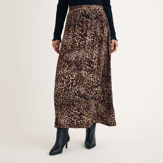 Dames Nobodys Child Panterprint Maxi Rok in Dierenprint - Image 1