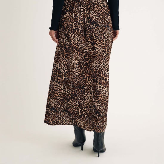 Dames Nobodys Child Panterprint Maxi Rok in Dierenprint - Image 2