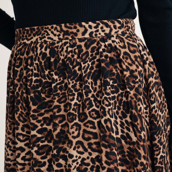Dames Nobodys Child Panterprint Maxi Rok in Dierenprint - Image 3