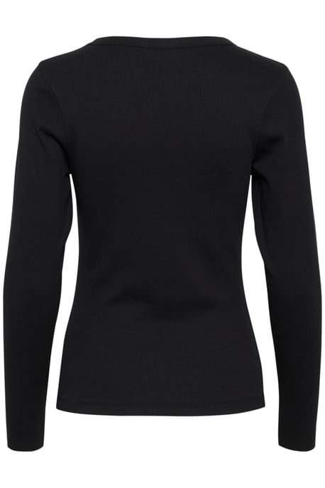 Blouse met lange mouwen Fitted black - Image 5