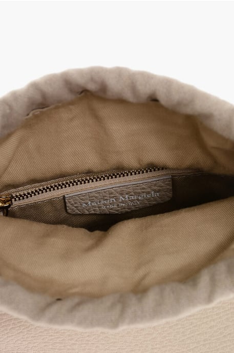 MM11 Gestructureerde leren 5A crossbodytas met canvasdetail in roze - Image 4
