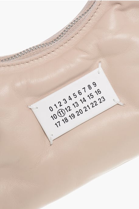 MM11 Gewatteerde leren GLAM SLAM hobotas met kettingschouder in roze - Image 4