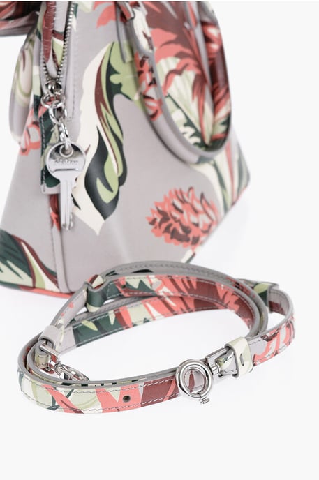 Schoudertas met bloemenprint in groen - Image 4